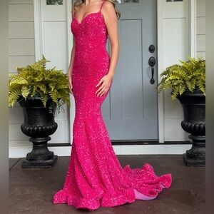 Portia and Scarlett Fuchsia Sequin Dress